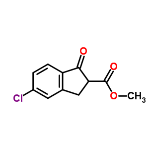 Methyl 5-chloro-1-oxo-2,3-dihydro-1h-indene-2-carboxylate Structure,65738-56-9Structure