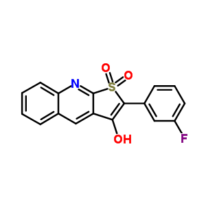 2-(3-氟苯基)噻吩并(2,3-b)喹啉-3-醇 1,1-二氧化物结构式_65764-35-4结构式