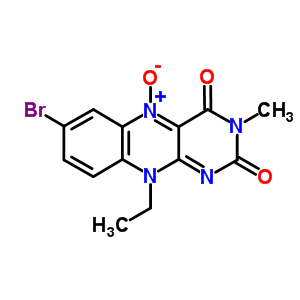 Benzo[g]pteridine-2,4(3h,10h)-dione, 7-bromo-10-ethyl-3-methyl-,  5-oxide Structure,65818-58-8Structure