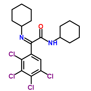 N-cyclohexyl-2-cyclohexylimino-2-(2,3,4,5-tetrachlorophenyl)acetamide Structure,65983-61-1Structure