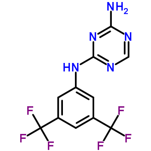 2-氨基-4-[3,5-双(三氟甲基)苯基]氨基-1,3,5-三嗪结构式_66088-50-4结构式