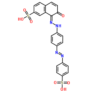 (8E)-7-oxo-8-[[4-(4-sulfophenyl)diazenylphenyl]hydrazinylidene]naphthalene-2-sulfonic acid Structure,6621-61-0Structure