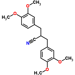 Benzenepropanenitrile, a-[(3,4-dimethoxyphenyl)methyl]-3,4-dimethoxy- Structure,6622-44-2Structure