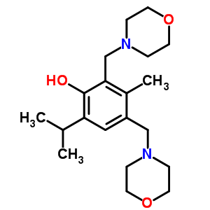 3-Methyl-2,4-bis(morpholin-4-ylmethyl)-6-propan-2-yl-phenol Structure,6624-11-9Structure