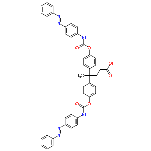 Benzenebutanoic acid, g-methyl-4-[[[[4-(phenylazo)phenyl]amino]carbonyl]oxy]-g-[4-[[[[4-(phenylazo)phenyl]amino]carbonyl]oxy]phenyl]-(9ci) Structure,6625-43-0Structure