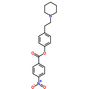 [4-[2-(1-哌啶)乙基]苯基] 4-硝基苯甲酸结构式_6629-78-3结构式