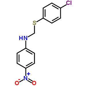 Benzenamine, n-[[ (4-chlorophenyl)thio]methyl]-4-nitro- Structure,6631-87-4Structure