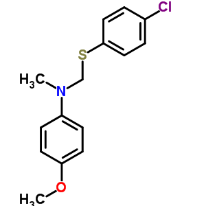 Benzenamine,n-[[(4-chlorophenyl)thio]methyl]-4-methoxy-n-methyl- Structure,6632-06-0Structure