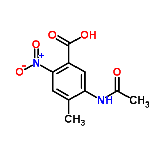 5-(乙酰基氨基)-4-甲基-2-硝基-苯甲酸结构式_6632-23-1结构式