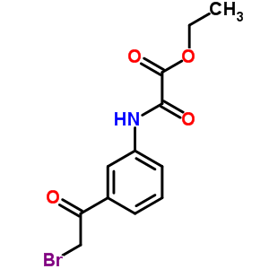 2-[[3-(2-溴乙酰基)苯基]氨基]-2-氧代-乙酸乙酯结构式_6632-29-7结构式