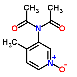 n-乙酰基-n-(4-甲基-1-氧化物-3-吡啶)-乙酰胺结构式_6635-93-4结构式