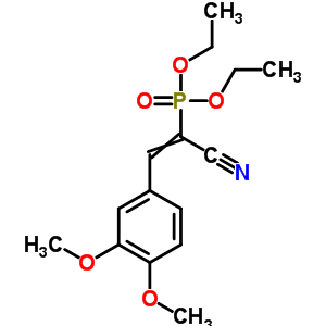 2-二乙氧基膦-3-(3,4-二甲氧基苯基)-2-丙烯腈结构式_66359-27-1结构式