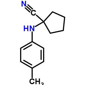 Cyclopentanecarbonitrile,1-[(4-methylphenyl)amino]- Structure,6636-88-0Structure