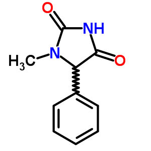 1-甲基-5-苯基-2,4-咪唑啉二酮结构式_6637-17-8结构式