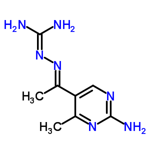 2-[1-(2-Amino-4-methyl-pyrimidin-5-yl)ethylideneamino]guanidine Structure,66373-43-1Structure