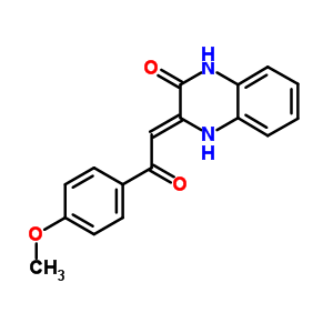 (Z)-3,4-dihydro-3-(2-(4-methoxyphenyl)-2-oxoethylidene)quinoxalin-2(1h)-one Structure,66394-50-1Structure