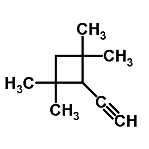 (9ci)-2-乙炔-1,1,3,3-四甲基-环丁烷结构式_66438-89-9结构式
