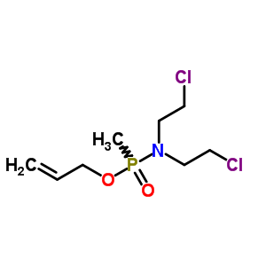 2-氯-N-(2-氯乙基)-N-(甲基-2-丙烯氧基-膦)乙胺结构式_6650-95-9结构式