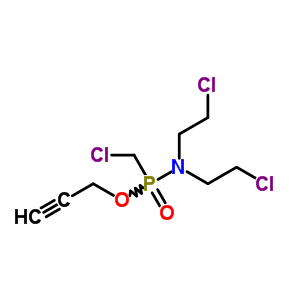 2-氯-n-(2-氯乙基)-n-(氯甲基-2-丙炔氧基-膦)乙胺结构式_6651-08-7结构式