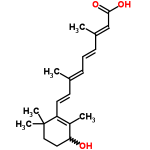 (2E,4e,6e,8e)-9-(3-hydroxy-2,6,6-trimethyl-1-cyclohexenyl)-3,7-dimethyl-nona-2,4,6,8-tetraenoic acid Structure,66592-72-1Structure