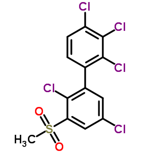 3-Methylsulfonyl-2,2,3,4,5-pentachlorobiphenyl Structure,66640-58-2Structure