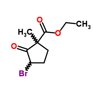 Cyclopentanecarboxylicacid, 3-bromo-1-methyl-2-oxo-, ethyl ester Structure,66709-41-9Structure