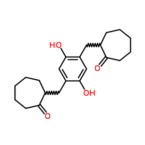 2-[[2,5-Dihydroxy-4-[(2-oxocycloheptyl)methyl]phenyl]methyl]cycloheptan-1-one Structure,66714-89-4Structure