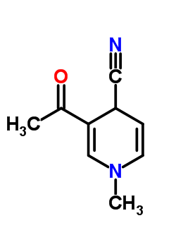 (9ci)-3-乙酰基-1,4-二氢-1-甲基-4-吡啶甲腈结构式_66720-18-1结构式