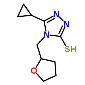 5-Cyclopropyl-4-(Tetrahydrofuran-2-ylmethyl)-4H-1,2,4-triazole-3-thiol Structure,667412-78-4Structure