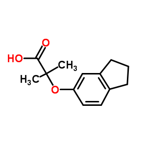 2-(2,3-dihydro-1H-inden-5-yloxy)-2-methylpropanoic acid Structure,667414-05-3Structure