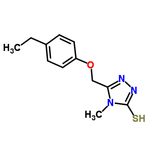 5-[(4-Ethylphenoxy)methyl]-4-methyl-4H-1,2,4-triazole-3-thiol Structure,667435-97-4Structure