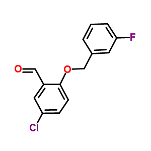 5-Chloro-2-[(3-fluorobenzyl)oxy]benzaldehyde Structure,667437-25-4Structure