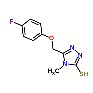 5-[(4-Fluorophenoxy)methyl]-4-methyl-4H-1,2,4-triazole-3-thiol Structure,667437-43-6Structure