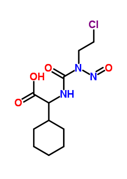 Acetic acid, 2-(3-(2-chloroethyl)-3-nitrosoureido)-2-cyclohexyl- Structure,66827-37-0Structure