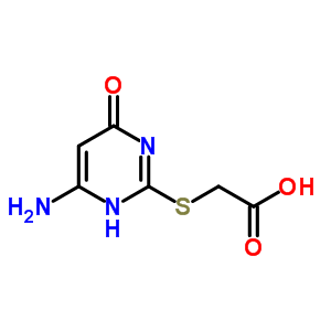 2-[(4-氨基-1,6-二氢-6-氧代-2-嘧啶)硫代]-乙酸结构式_66902-63-4结构式