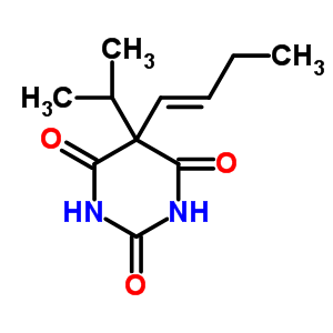 Barbituric acid, 5-(1-butenyl)-5-isopropyl- Structure,67050-04-8Structure