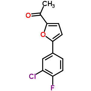 1-[5-(3-Chloro-4-fluorophenyl)-2-furyl]ethan-1-one Structure,671192-09-9Structure