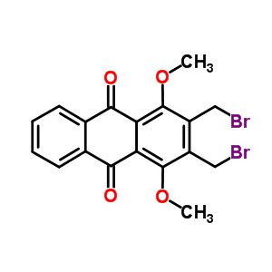 2,3-双(溴甲基)-1,4-二甲氧基-9,10-蒽二酮结构式_67122-25-2结构式