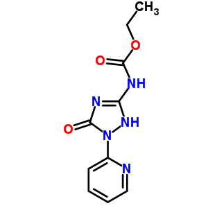 Ethyl n-(5-oxo-1-pyridin-2-yl-2h-1,2,4-triazol-3-yl)carbamate Structure,67176-04-9Structure