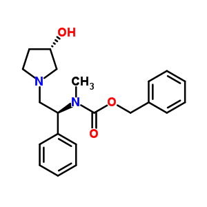 (2S,3s)-[2-(3-hydroxypyrrolidin-1-yl)-1-phenylethyl]methylcarbamic acid benzyl ester Structure,672310-23-5Structure