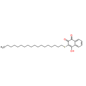 4-Hydroxy-3-octadecylsulfanyl-naphthalene-1,2-dione Structure,67304-48-7Structure