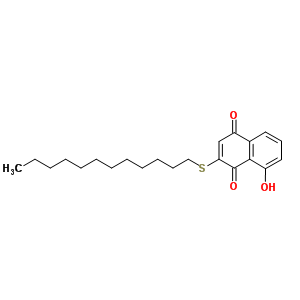 2-Dodecylsulfanyl-8-hydroxy-naphthalene-1,4-dione Structure,67304-52-3Structure