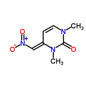 (4E)-1,3-dimethyl-4-(nitromethylidene)pyrimidin-2-one Structure,67405-28-1Structure