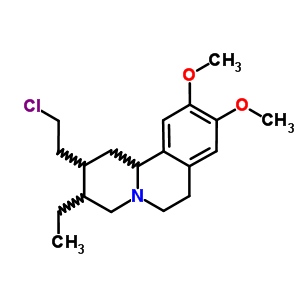 2H-benzo[a]quinolizine,  2-(2-chloroethyl)-3-ethyl-1,3,4,6,7,11b-hexahydro-9,10-dimethoxy-,  hydrochloride Structure,67455-77-0Structure