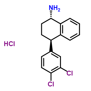 (1S,4r)-4-(3,4-dichlorophenyl)-1,2,3,4-tetrahydro-1-naphthalenamine hydrochloride (1:1) Structure,675126-07-5Structure