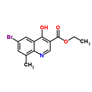 Ethyl 6-bromo-4-hydroxy-8-methylquinoline-3-carboxylate Structure,67643-31-6Structure