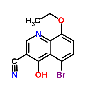 5-Bromo-8-ethoxy-4-hydroxy-3-quinolinecarbonitrile Structure,67643-45-2Structure