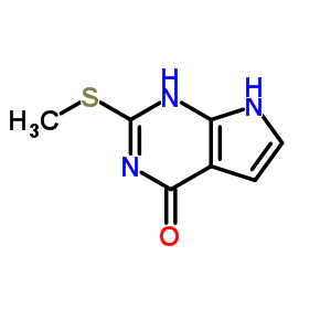 2-(Methylthio)-7h-pyrrolo[2,3-d]pyrimidin-4-ol Structure,67831-83-8Structure