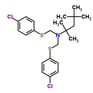 N,n-bis[(4-chlorophenyl)sulfanylmethyl]-2,4,4-trimethyl-pentan-2-amine Structure,67857-76-5Structure