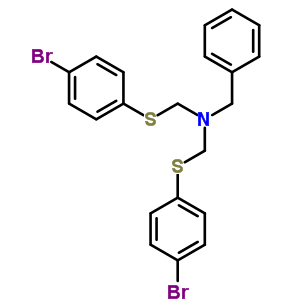 N-benzyl-1-(4-bromophenyl)sulfanyl-n-[(4-bromophenyl)sulfanylmethyl]methanamine Structure,67857-78-7Structure